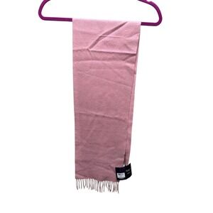 Ballantrae Scarf Womens Powder Pink Lambswool Fringed Coquette Old Money New